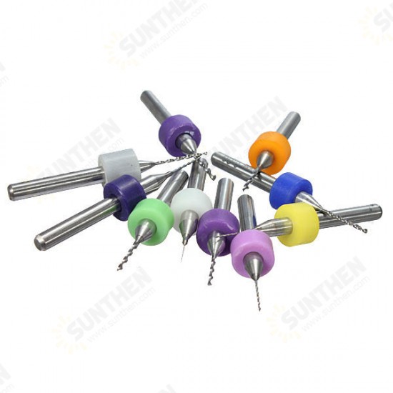 10Pcs PCB Print Circuit Board Micro Drill Bits Tool 0.3mm to 1.2 mm