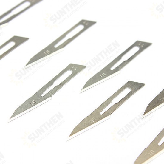 10pcs #11 Carbon Steel Surgical Scalpel Blades + 1pc #3 Handle