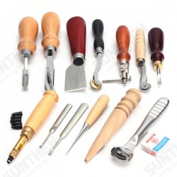 13Pcs Leather Craft Hand Awl Skiving Groover Sewing DIY Tool Kit 13Pcs Leather Craft Hand Awl Skiving Groover Sewing DIY Tool Kit
