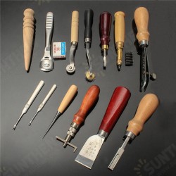 13Pcs Leather Craft Hand Awl Skiving Groover Sewing DIY Tool Kit 13Pcs Leather Craft Hand Awl Skiving Groover Sewing DIY Tool Kit