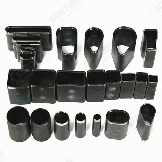 24 Shape Style Hole Hollow Cutter Punch Set For Handmade Leather Craft DIY Tool