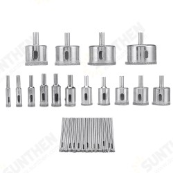 28PCS Electroplated Glass Drill Bit Diamond Glass Hole Opener Set 28PCS Electroplated Glass Drill Bit Diamond Glass Hole Opener Set