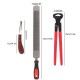 3Pcs Farriers Equestrian Horse Cattle Hoof Nipper Cutter File Rasp Trimming Set