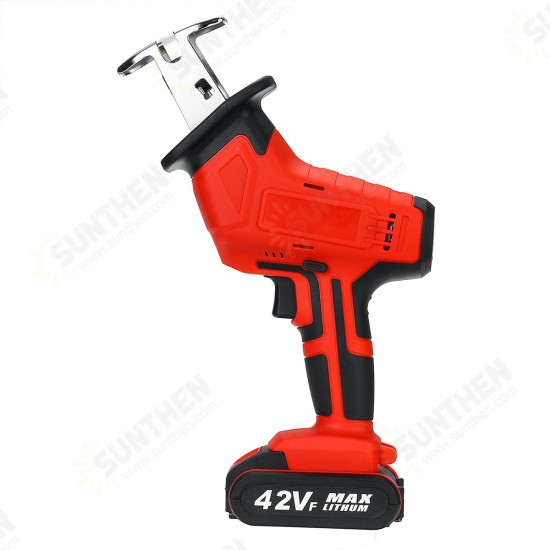 42V 1400W Electric Cordless Reciprocating Saw Outdoor Woodworking W/ 2 Battery