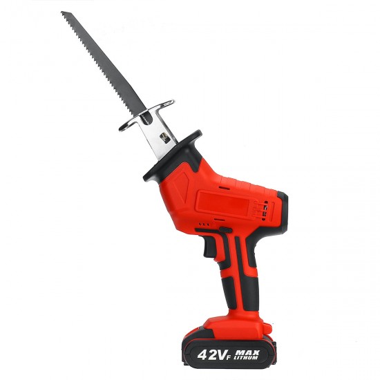 42V 1400W Electric Cordless Reciprocating Saw Outdoor Woodworking W/ 2 Battery