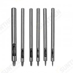 6pcs 0.5-3mm Steel Leather Puncher Hole Craft Kit Set Hollow Punch Belt Leather Craft Tool 6pcs 0.5-3mm Steel Leather Puncher Hole Craft Kit Set Hollow Punch Belt Leather Craft Tool