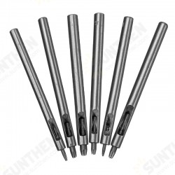 6pcs 0.5-3mm Steel Leather Puncher Hole Craft Kit Set Hollow Punch Belt Leather Craft Tool 6pcs 0.5-3mm Steel Leather Puncher Hole Craft Kit Set Hollow Punch Belt Leather Craft Tool