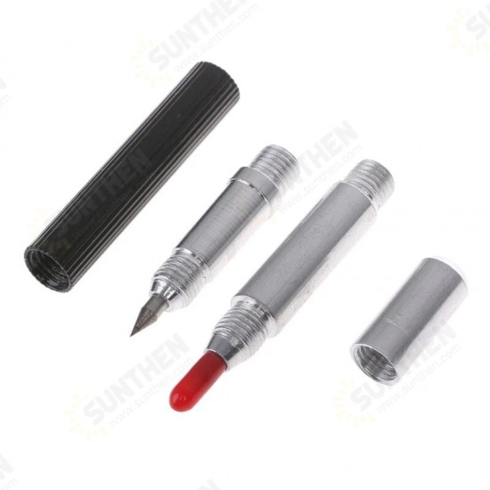 Double End Sharp Tungsten Steel Tip Scriber Clip Pen Ceramics Glass Shell Metal Construction Marking Tools