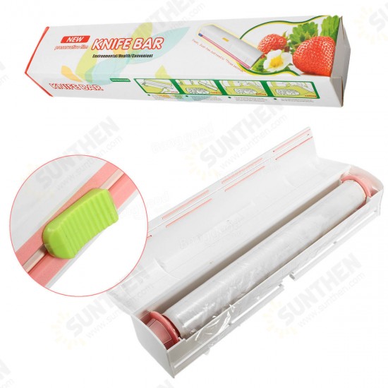 Food Plastic Cling Wrap Dispenser Preservative Film Cutter