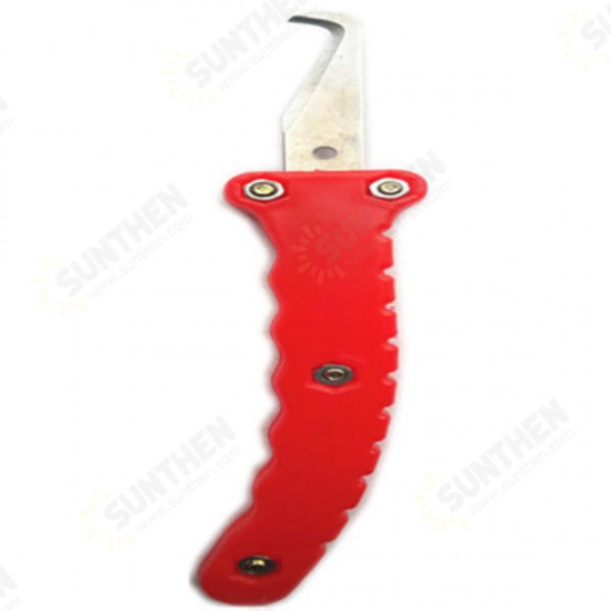 High-carbon Steel Clockwise Hook Cutter Burr Trimming Cutter Burr Scraper Red Handle