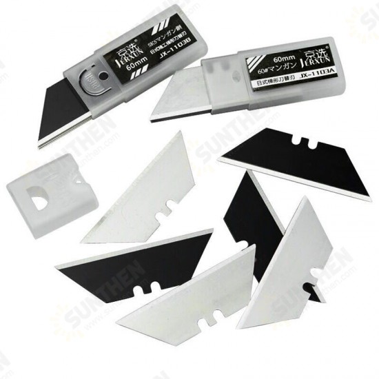 1103 10pcs SK5 60# Steel Utility Cutter Blades for Wallpaper Cutter