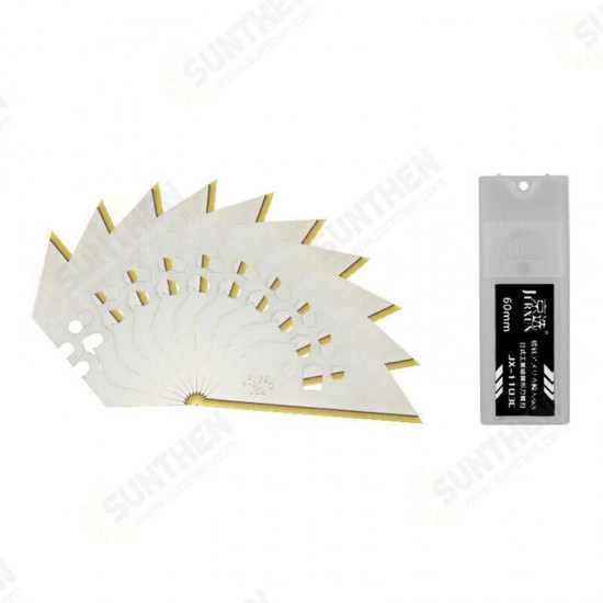 1103 10pcs SK5 60# Steel Utility Cutter Blades for Wallpaper Cutter