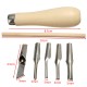 Block Cutting Rubber Stamp Carving Tools With 5 Blade Bits For Print Making