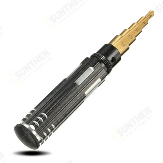 Multi-level Reamer 4-12mm Titanium Steel Alloy Reaming Tool with Cap