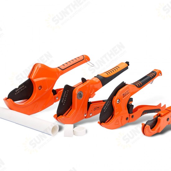 PVC Pipe Cutter 63mm Aluminum Alloy Body Ratchet Scissors Tube Cutter PVC/PU/PP/PE Hose Cutting Hand Tools