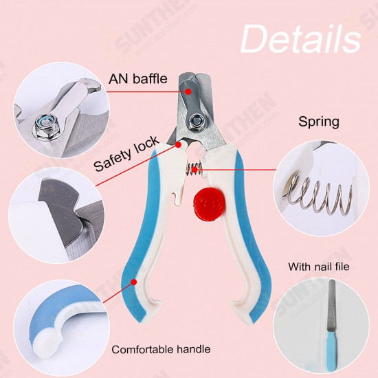 Pet Dog Cat Claw Nail File Scissors Toe Clipper Cutter Trimmer Stainless Steel Cutter Tool