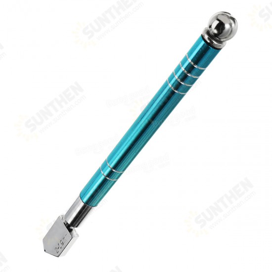 Portable Glass Cutter Anti Slip Handle Diamond Minerals Tipped Glass Cutter for 2-19mm Glass