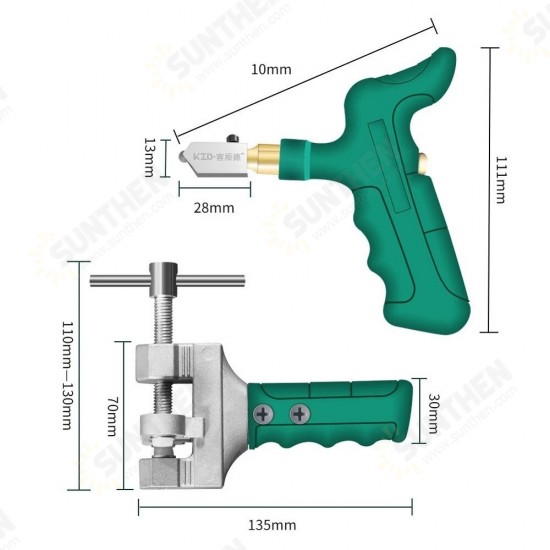 Portable Manual Glass Tile Opener Multi-function Glass Cutter Tool