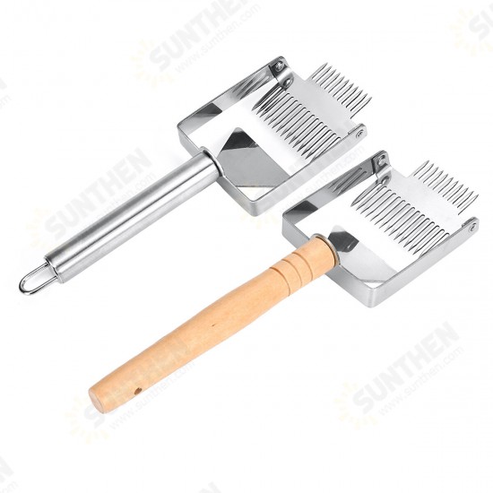 Stainless Steel Bee Hive Uncapping Honey Forks Scraper Handle Beekeeping Tools