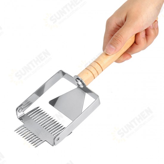 Stainless Steel Bee Hive Uncapping Honey Forks Scraper Handle Beekeeping Tools