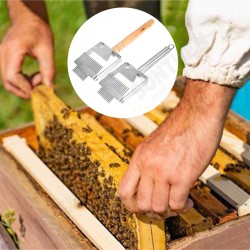 Stainless Steel Bee Hive Uncapping Honey Forks Scraper Handle Beekeeping Tools Stainless Steel Bee Hive Uncapping Honey Forks Scraper Handle Beekeeping Tools