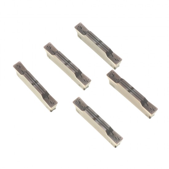 10Pcs Carbide Insert Plate Lathe Grooving Blade CNC Oblique Flat Head Precision Cutting And Grooving Blade for Steel Stainless Steel Sharp Turning Tool Blade