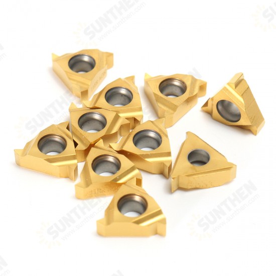 10pcs 11ER A60 Carbide Inserts External Thread Turning Tool Holder Inserts External CNC Cutter