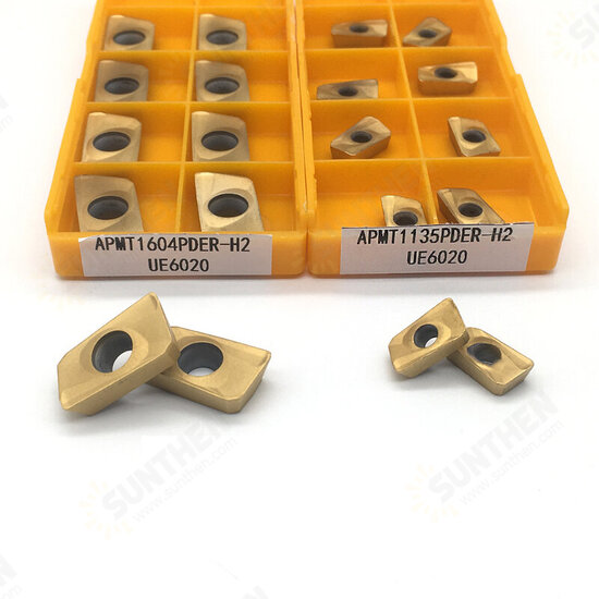 10pcs APMT1135 H2 UE6002 APMT1604 H2 UE6020 Turning Tool Carbide Insert Face Milling Cutter Lathe Milling CNC Tool