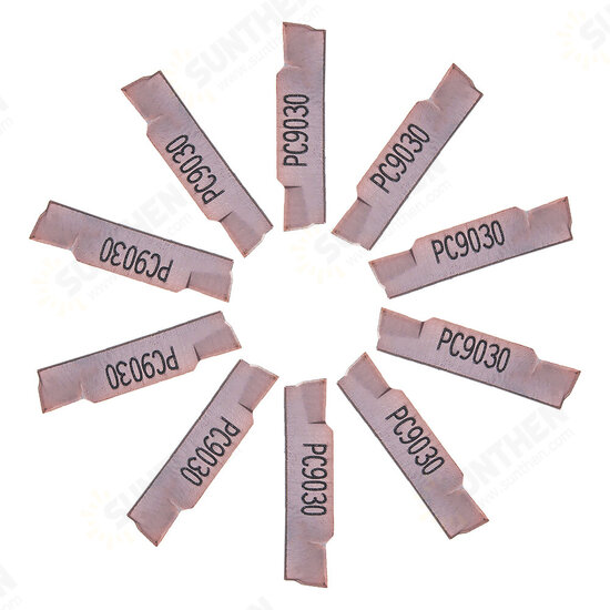 10pcs MGMN200-G PC9030 2mm Carbide Insert for MGEHR/MGIVR Grooving Cut Off Tool Holder