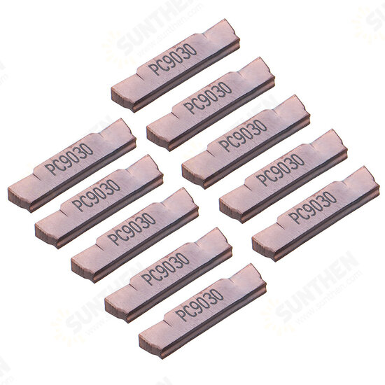 10pcs MGMN200-G PC9030 2mm Carbide Insert for MGEHR/MGIVR Grooving Cut Off Tool Holder