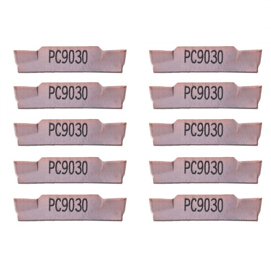 10pcs MGMN200-G PC9030 2mm Carbide Insert for MGEHR/MGIVR Grooving Cut Off Tool Holder