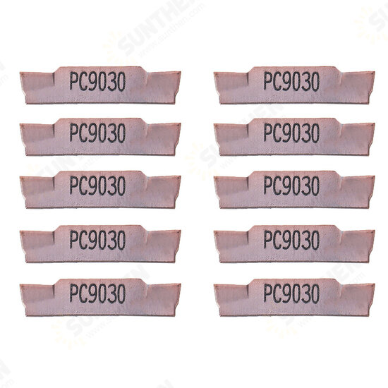 10pcs MGMN200-G PC9030 2mm Carbide Insert for MGEHR/MGIVR Grooving Cut Off Tool Holder