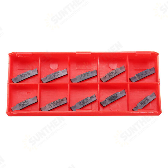 10pcs MGMN200-G PC9030 2mm Carbide Insert for MGEHR/MGIVR Grooving Cut Off Tool Holder