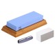 400/1000 Double Blue And White Corundum Double-Sided Whetstone Fine Grinding Whetstone Portable Outdoor Grinding Stone Set