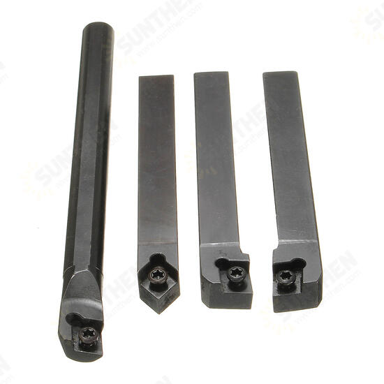 4pcs 12mm Shank External Turning Tool with CCMT09T304 Carbide Inserts CNC Machine Tools Turning