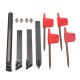 4pcs S10K-SDUCR07/SDJCR/SDJCL/SDNCN1010H07 Turning Tool Holder Set with 4pcs DCMT0702 Inserts