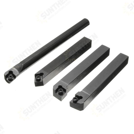 4pcs SCLCR/L SCMCN 12mm Lathe Boring Bar Turning Tool Holder With 10pcs CCMT09T304 Carbide Inserts