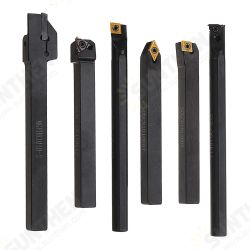 6pcs 10mm Shank Lathe Turning Tool Holder Boring Bar CNC Tools Set With Carbide Inserts And Wrenches