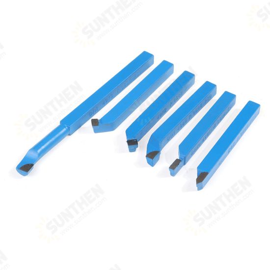 6pcs 8/10/12mm Carbide Lathe Tool Set Cutting Turning Boring CNC Bit