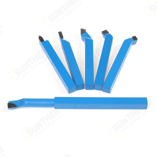 6pcs 8/10/12mm Carbide Lathe Tool Set Cutting Turning Boring CNC Bit