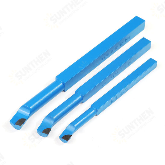 6pcs 8/10/12mm Carbide Lathe Tool Set Cutting Turning Boring CNC Bit