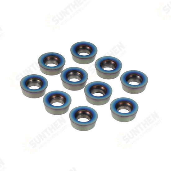 10pcs Blue Nano HRC52 RPMW1003MO NB7010 Carbide Inserts Turning Tool Inserts for Milling