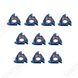 10pcs HRC45 Blue Nano 16ER AG60 Carbide Insert External Threading Insert 10pcs HRC45 Blue Nano 16ER AG60 Carbide Insert External Threading Insert