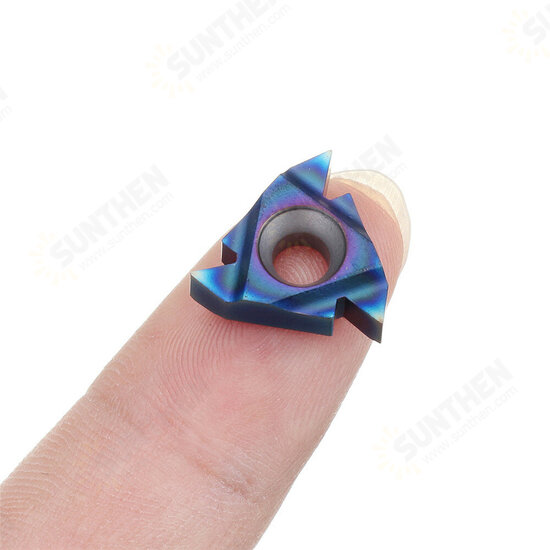 10pcs HRC45 Blue Nano 16ER AG60 Carbide Insert External Threading Insert