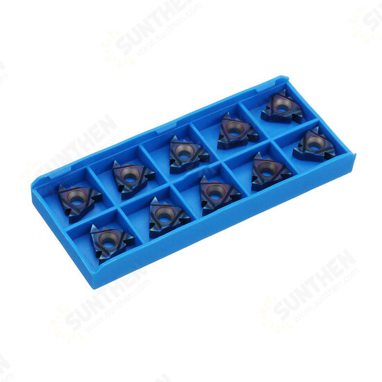 10pcs HRC45 Blue Nano 16ER AG60 Carbide Insert External Threading Insert