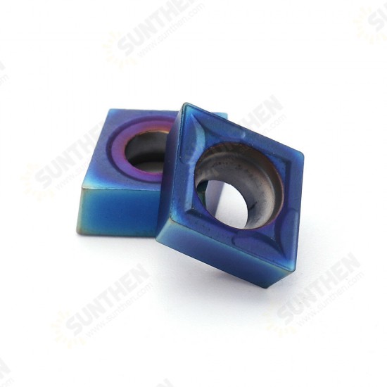 10pcs HRC45 Blue Nano CCMT09T304 VP15TF Carbide Insert for SCLCR/SCLCL Turning Tool Holder