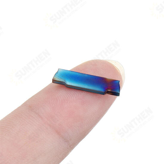 10pcs HRC45 Blue Nano MGMN150-G 1.5mm Carbide Insert for MGEHR/MGIVR Turning Tool Holder