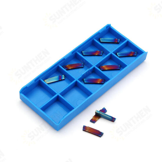 10pcs HRC45 Blue Nano MGMN150-G 1.5mm Carbide Insert for MGEHR/MGIVR Turning Tool Holder