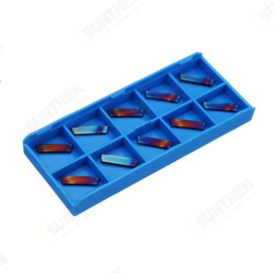 10pcs HRC45 Blue Nano MGMN150-G 1.5mm Carbide Insert for MGEHR/MGIVR Turning Tool Holder