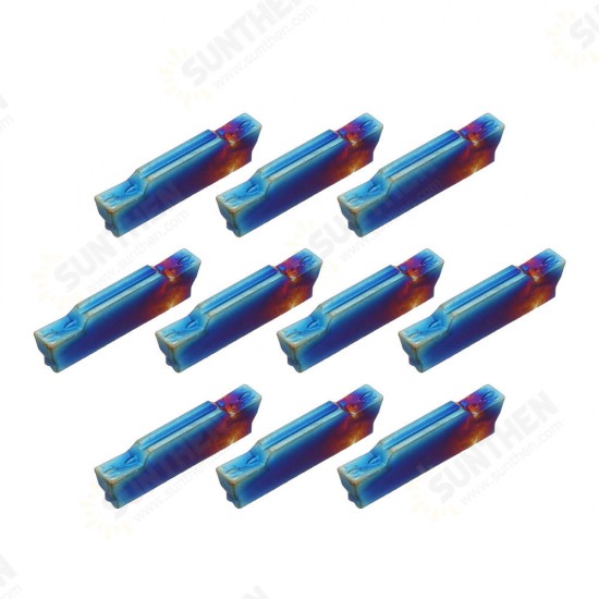 10pcs HRC45 Blue Nano MGMN300-M 3mm Carbide Insert for MGEHR/MGIVR Turning Tool Holder